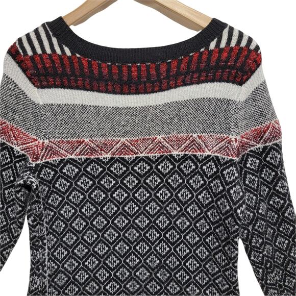 Maurices  Womens Sweater Mixed Print Red Black White Size Small - Picture 6 of 7